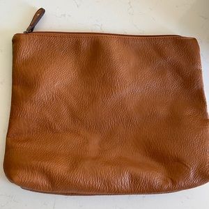 Free People Vegan leather oversized clutch